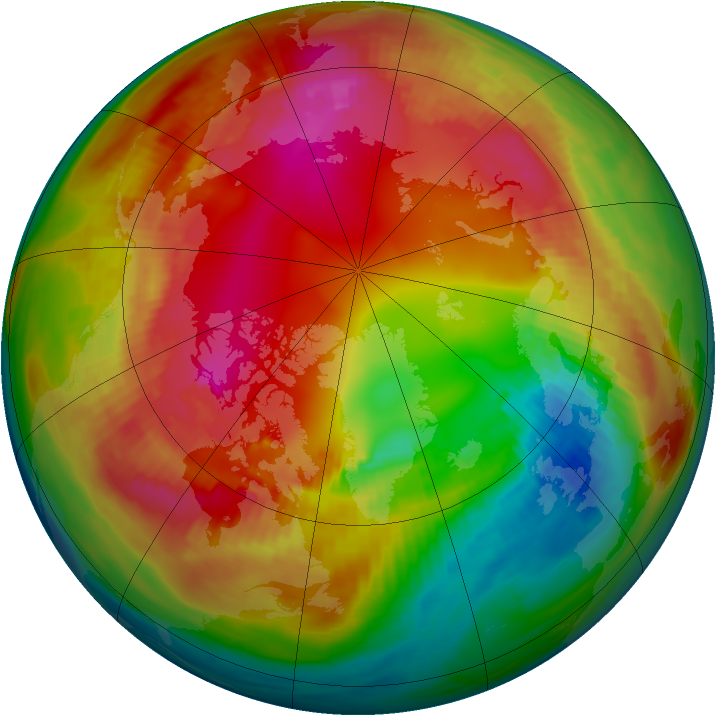 Arctic ozone map for 06 February 1981